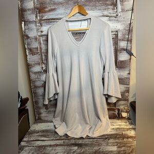 ANDREE BY UNIT Cream Mini Dress with Bell Sleeves